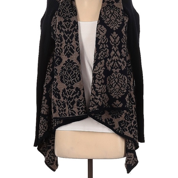 Shima Novelli Black and Gold Cardigan Sweater Small - Picture 2 of 7